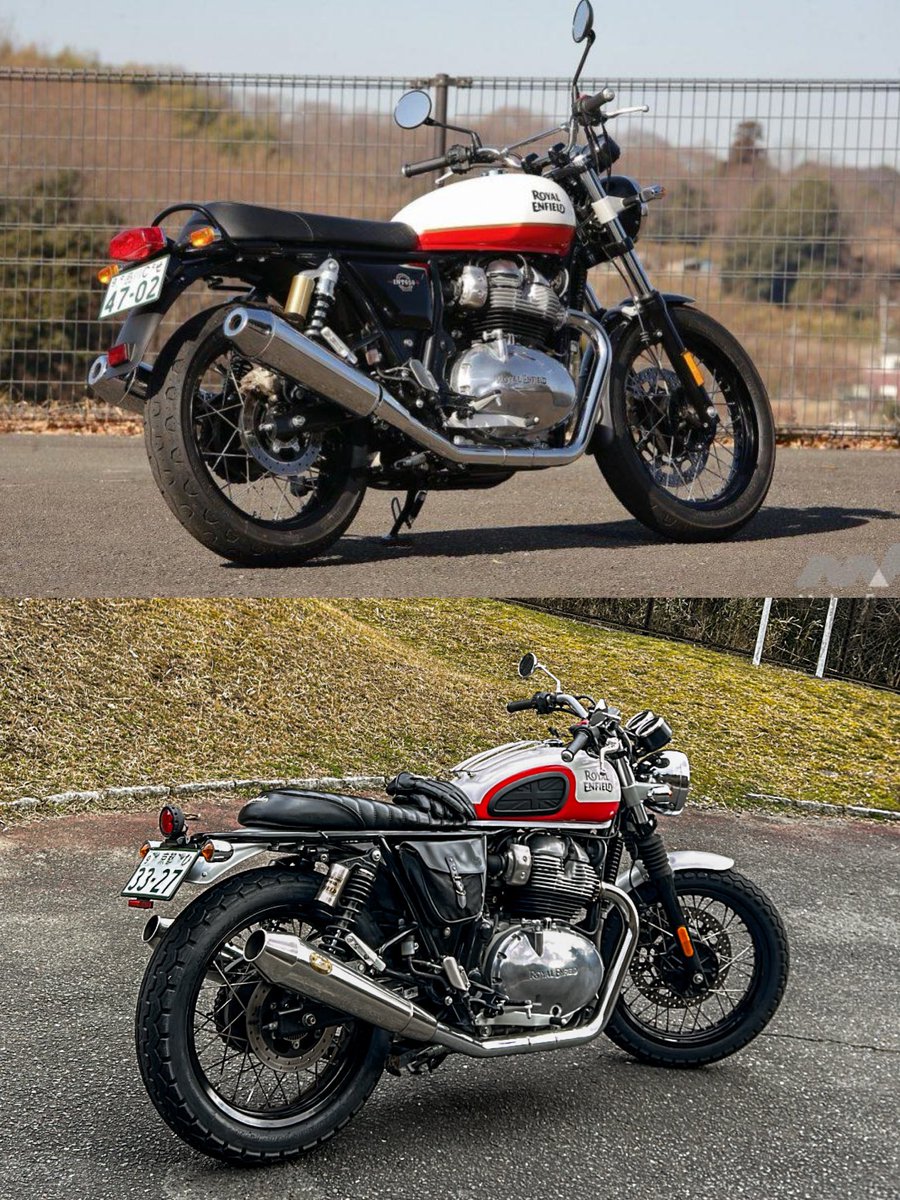 satto_bb's tweet photo. フルノーマル��納車されて理想的な1台になった
あとは前後フェンダーをメッキ調にするかどうか🤔
#ロイヤルエンフィールド
#royalenfild
#int650
#interceptor650 https://t.co/5fwtPonObj