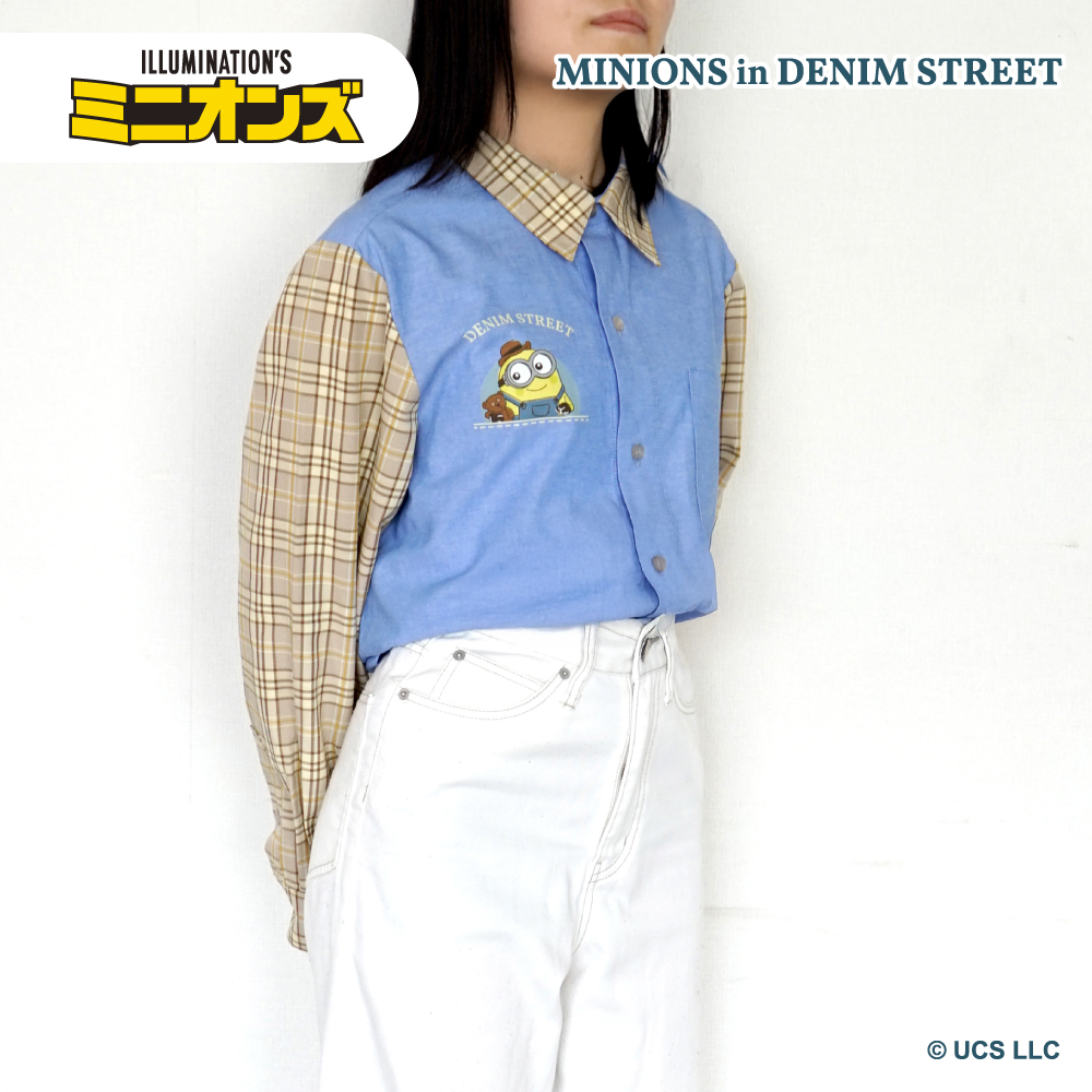minion_basejp's tweet photo. 【3/20発売】チェックスリーブシャツ 
子供￥7,590(税込)
大人￥8,250(税込)

チェック柄の袖と襟がおしゃれなシャツです。

詳細は、こちらhttps://t.co/2I4UKEBnRQ
#ミニオンinデニムストリート #MINION #DENIMSTREET #ミニオン https://t.co/3Y2RZq4QU1