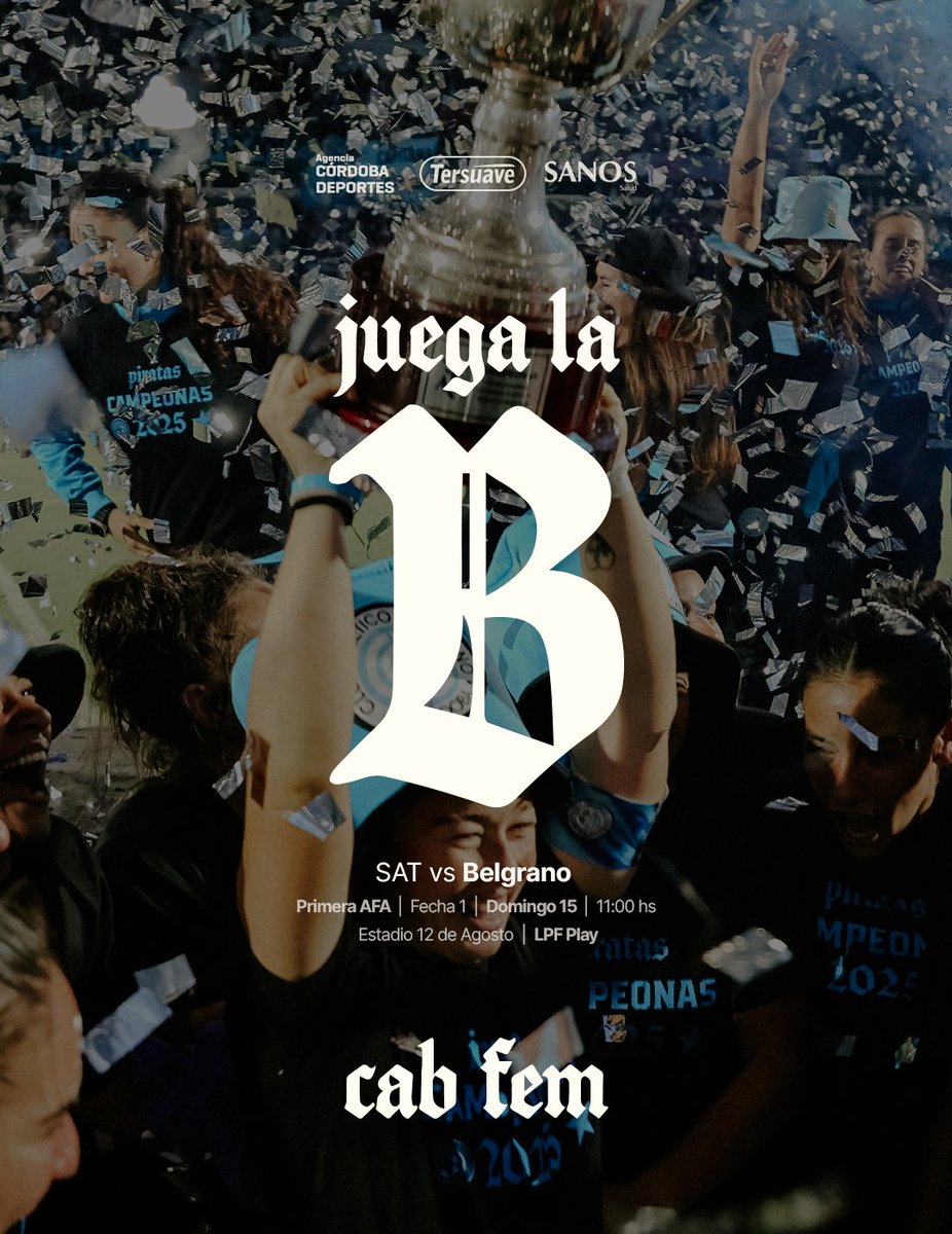 BelgranoFem's tweet photo. ¡Juegan #LasPiratas, juega la B! 💜🩵 https://t.co/yWZajzlM2P
