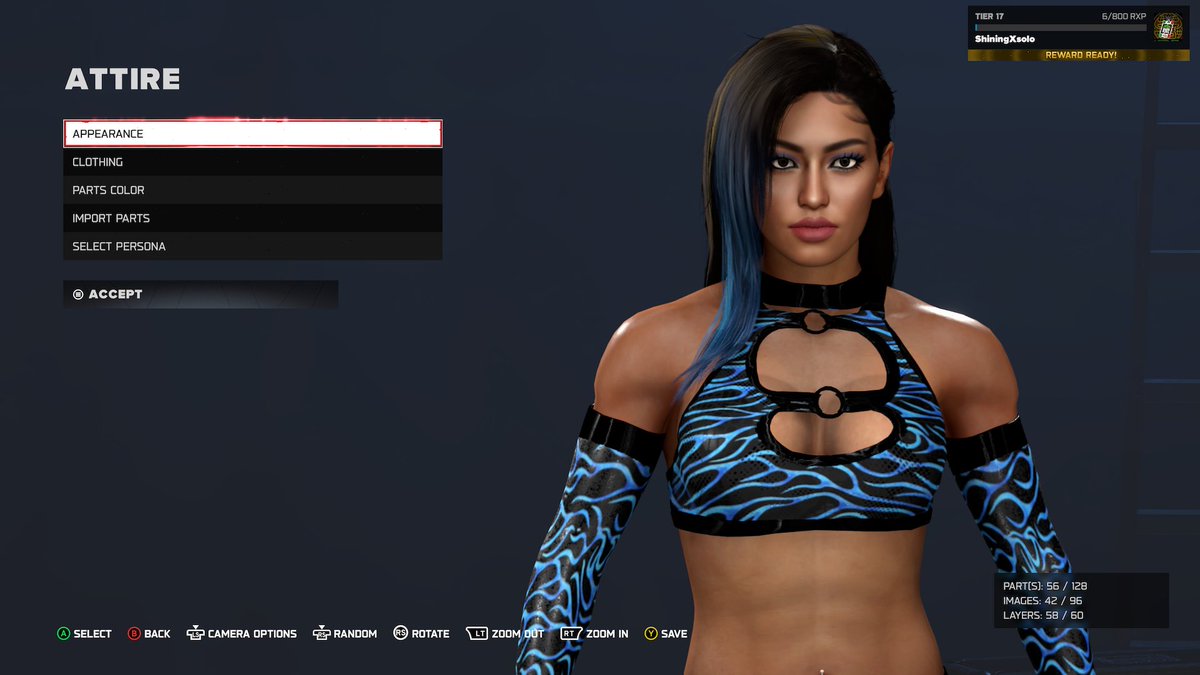 KIKILUTION's tweet image. got some blue going on💙
#WWE2K26 #Kiki #CAW