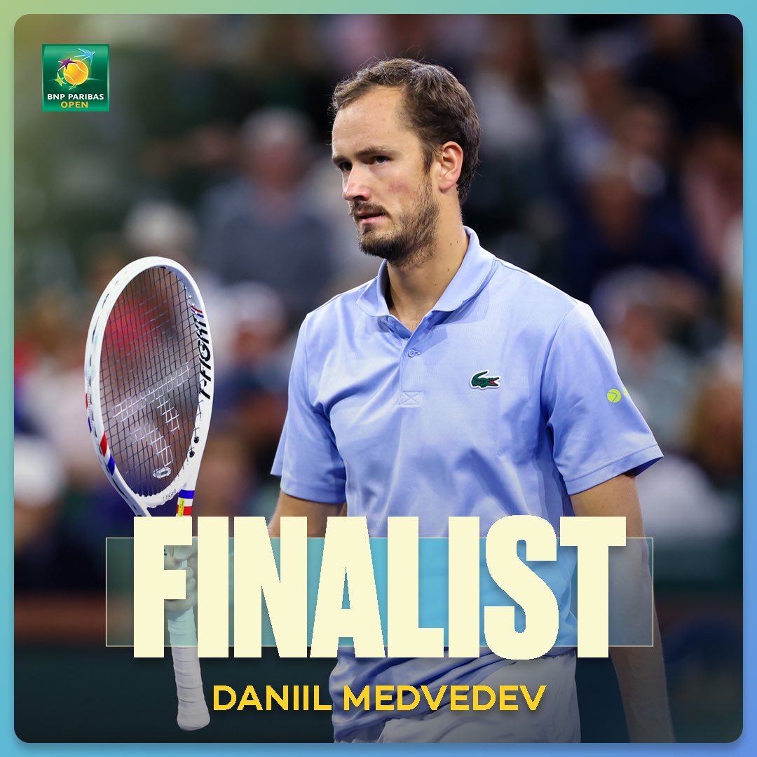 MEDDY MAGIC ✨ 

<a href="/DaniilMedwed/">Daniil Medvedev</a> takes out World No. 1 Alcaraz for his third Indian Wells final!

#TennisParadise