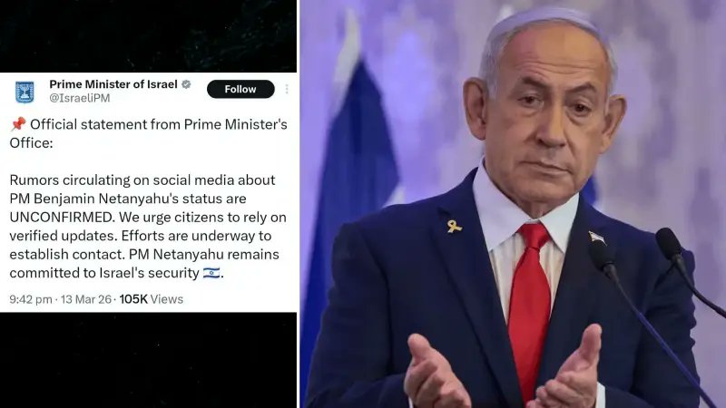 MustafaKurdas's tweet photo. Netanyahu'nun ölüp ölmediği mevzusundaki kaos büyüyor. 

Önce İsrailli bir gazeteci "Netanyahu öldü" diye olay yerinde bir video çekti...

Sonra Netanyahu'ya ait olduğu söylenen bir açıklama "6 parmaklı" yapay zeka tartışmalarına neden oldu... 

İddialar yaygınlaştı ve büyüdü... 

Hatta İsrail Başbakanlık Ofisi, ''kendisine ulaşmaya çalışıyoruz'' diye bir twit attı, sonra apar topar sildi.

Daha garip olanı da şuydu: "Netanyahu'nun ölmediğine" dair haber servisi maalesef bizim A.A'ya kaldı.  İsrail Başbakanlık Ofisi AA'ya yaptığı açıklamaya göre Netanlahu ölmemiş, yaşıyormuş... 

Fakat İsrail ve dünya  kamuoyu hala ciddi bir cevap bekliyor... ve Netanlahu'nun öldüğüne dair güçlü bir kanaat var...

A.A "ölmedi" diyor... 
Olsun; acelemiz yok bekleriz...