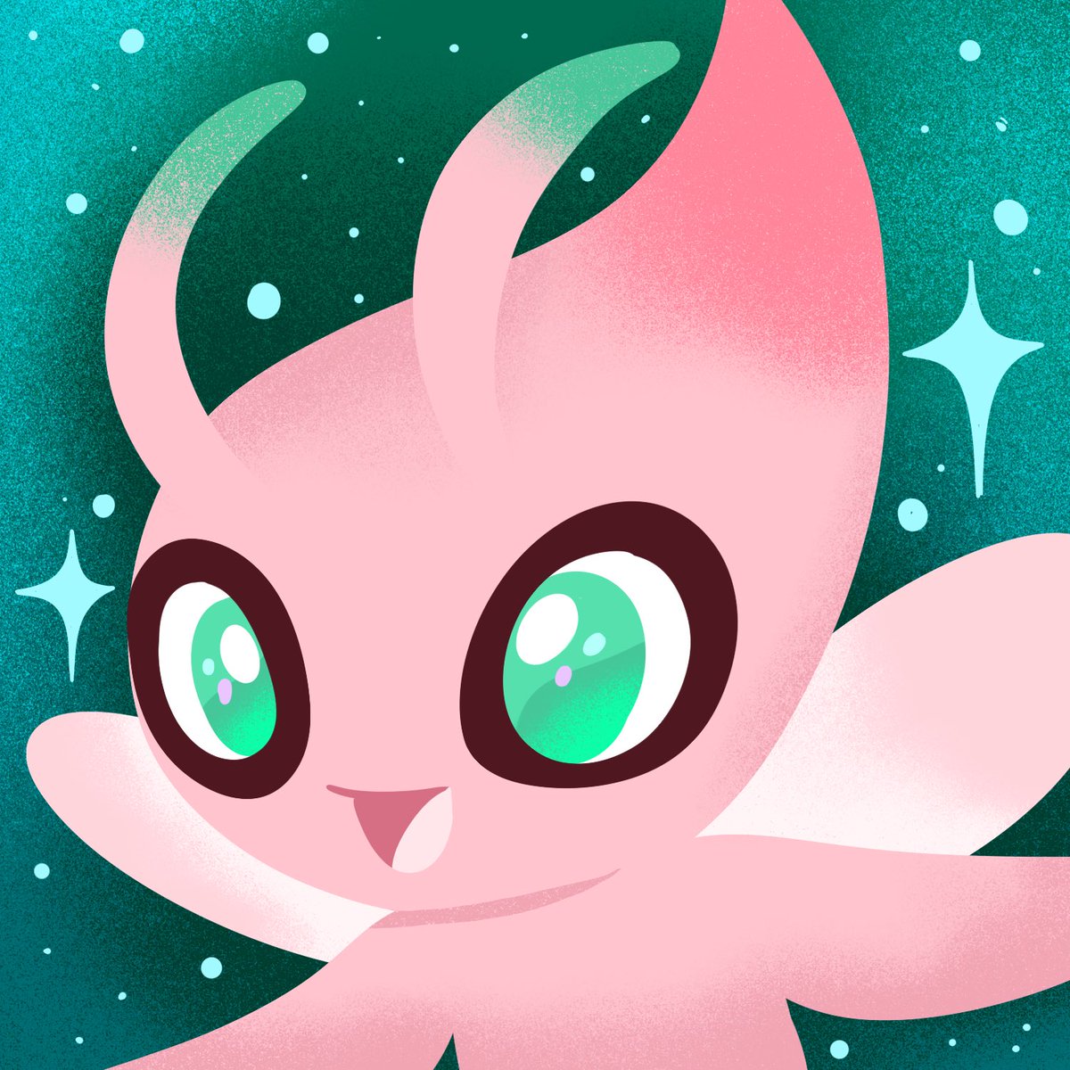 doodle of shiny celebi~ ✨🌸