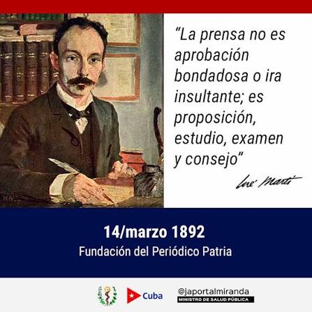 Con la impronta  de José Martí, los profesionales de la prensa cubana celebran su día, justo reconocimiento a los que hacen de esta profesión un medio para acompañar a su pueblo y defender nuestra ideología. <a href="/univholguinera/">UniversidadHolguin</a>