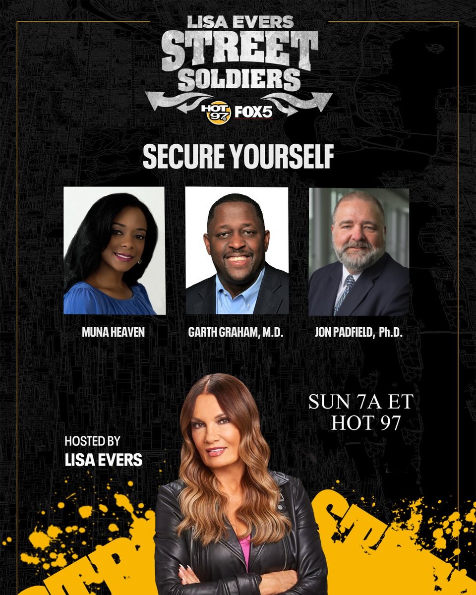 LisaEvers's tweet image. #streetsoldiers show alert‼️ Sun 7A ET “SECURE YOURSELF” @updatesfromYT @updatesfrom youtube #hot97 @hot97