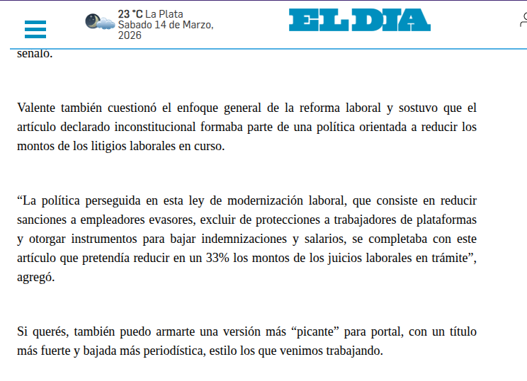 ers81lp's tweet photo. @eldialp fijate a la hora de subir las notas de quitarle la parte final que te agrega la IA. 🤦‍♂️ https://t.co/YYwOS00gNe