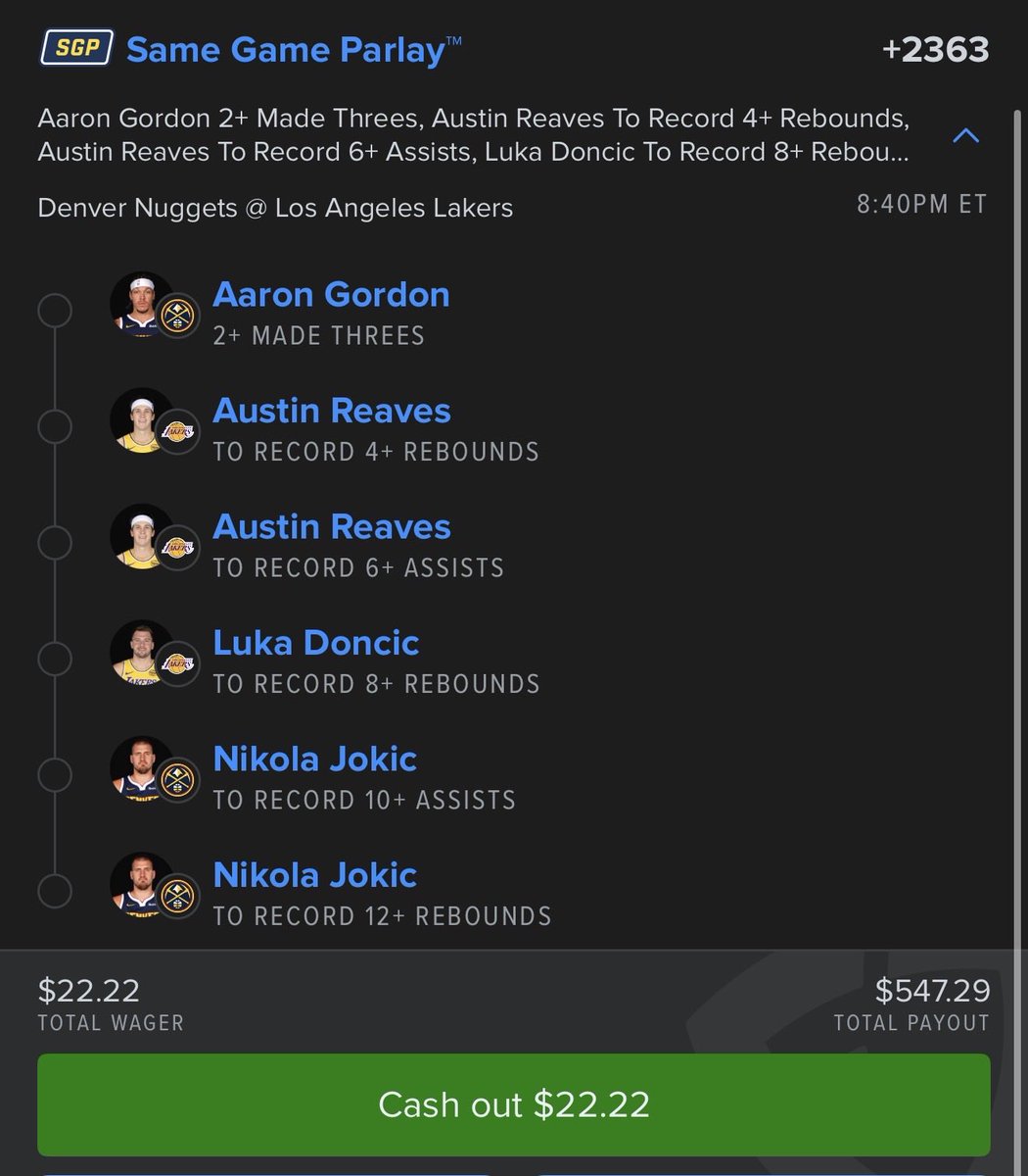 MacTheCapper's tweet photo. 2/4/6/8/10/12

#sgp #fanduel https://t.co/nEh5S2sFyl