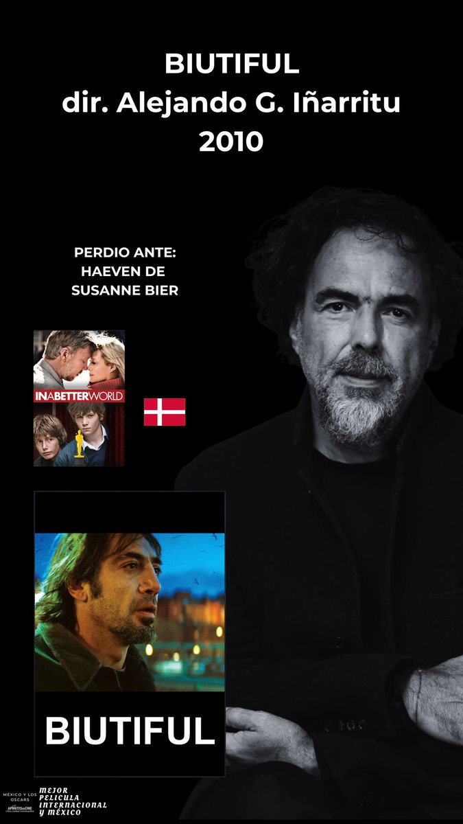 apuntesdecineff's tweet image. 2010: Biutiful. Una actuación descomunal de Bardem, pero la narrativa de Susanne Bier en In a Better World (Dinamarca) era más accesible y emocionalmente directa para el sistema de voto preferencial de la época.

#Oscars #Noms