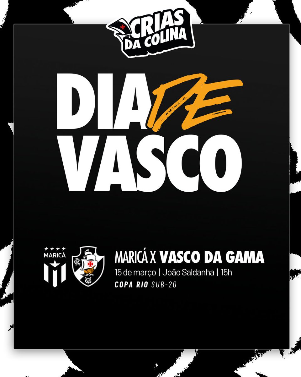 vascobase's tweet image. Dia de #BaseForte na Copa Rio Sub-20! 💢

🏁 Copa Rio Sub-20
🆚 Maricá x Vasco da Gama (2ª rodada)
⏰ 15h
🏟️ João Saldanha
📺 Sem transmissão

#BaseForte
#VascoDaGama