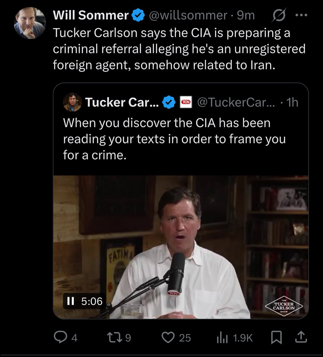 Oh holy shit now you're saying I have to choose between not countenancing Trump Fascist Dictatorship and not seeing Tucker Carlson go to prison? 

C'mon!