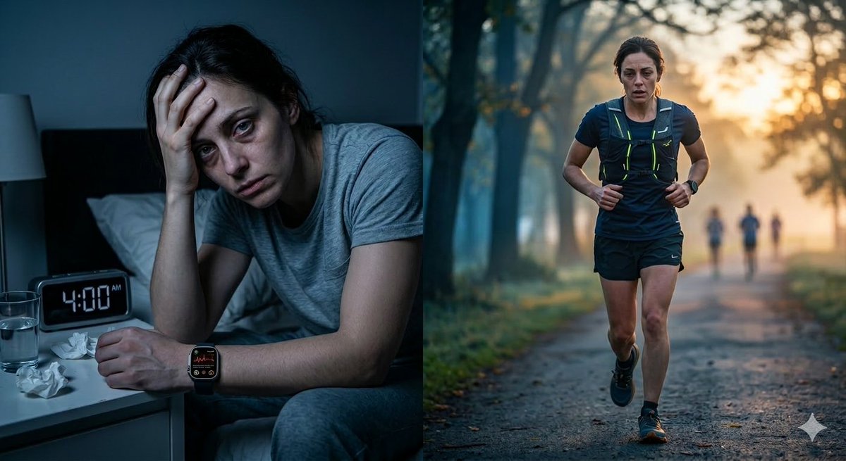 KristenJakobitz's tweet photo. Sleep is just as important for your heart as cardio. Poor sleep spikes cortisol and blood pressure. If you aren't sleeping, your morning run is just a band-aid. 
#SleepTips #HeartHealth #WorkoutRecovery https://t.co/gIbPWagLY5