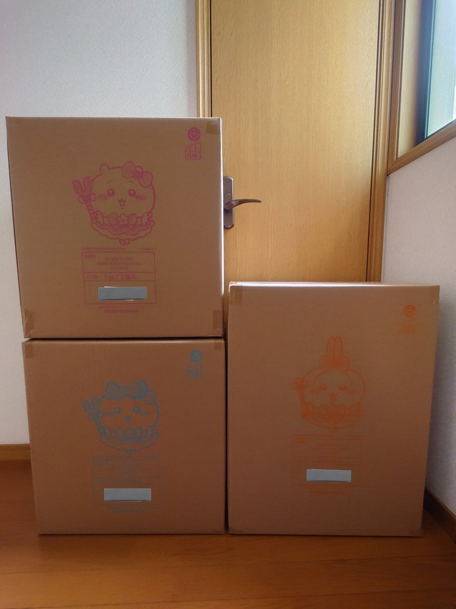 今日はゆっくり寝たかったけど、まじかるが届くから早起きしてお迎え。
う、う、うさぎだけ箱が大きいだと…！？
耳があるからか！！