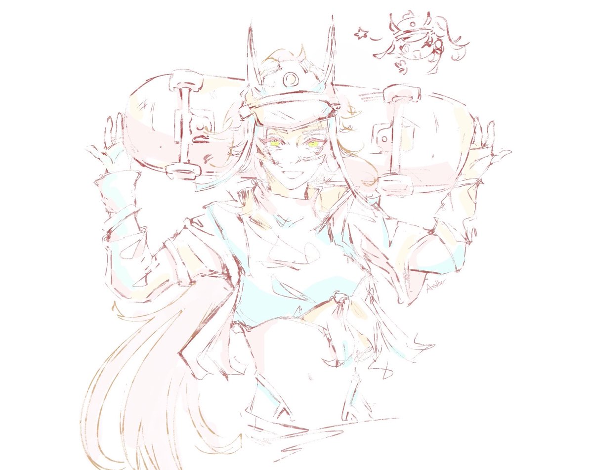 Thank you to everyone for the love and positivity!! 🥹

I was really really happy getting her so I wanted to doodle a little something to celebrate - 🎸