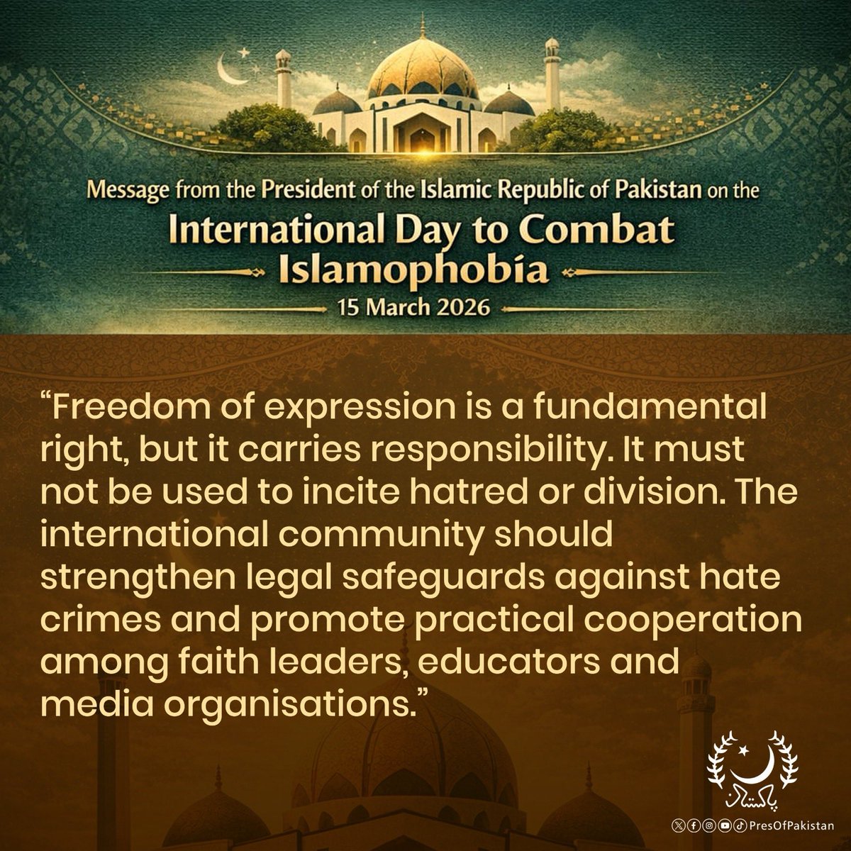 The President of Pakistan tweet media