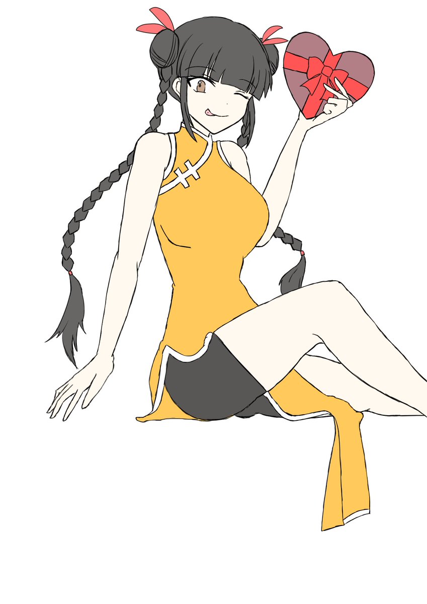 tantatanbo's tweet photo. 完成にたどり着けなかったバレンタインリンちゃんでした！
でもうまく描けたので載せます！！ https://t.co/3ZjWBY94hr