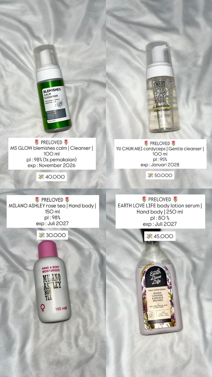 prel0vedsh's tweet photo. WTS skincare and make up preloved 
Mau tanya” bisa langsung DM
Ship by 🍊 https://t.co/C0Qrmdb3N2
