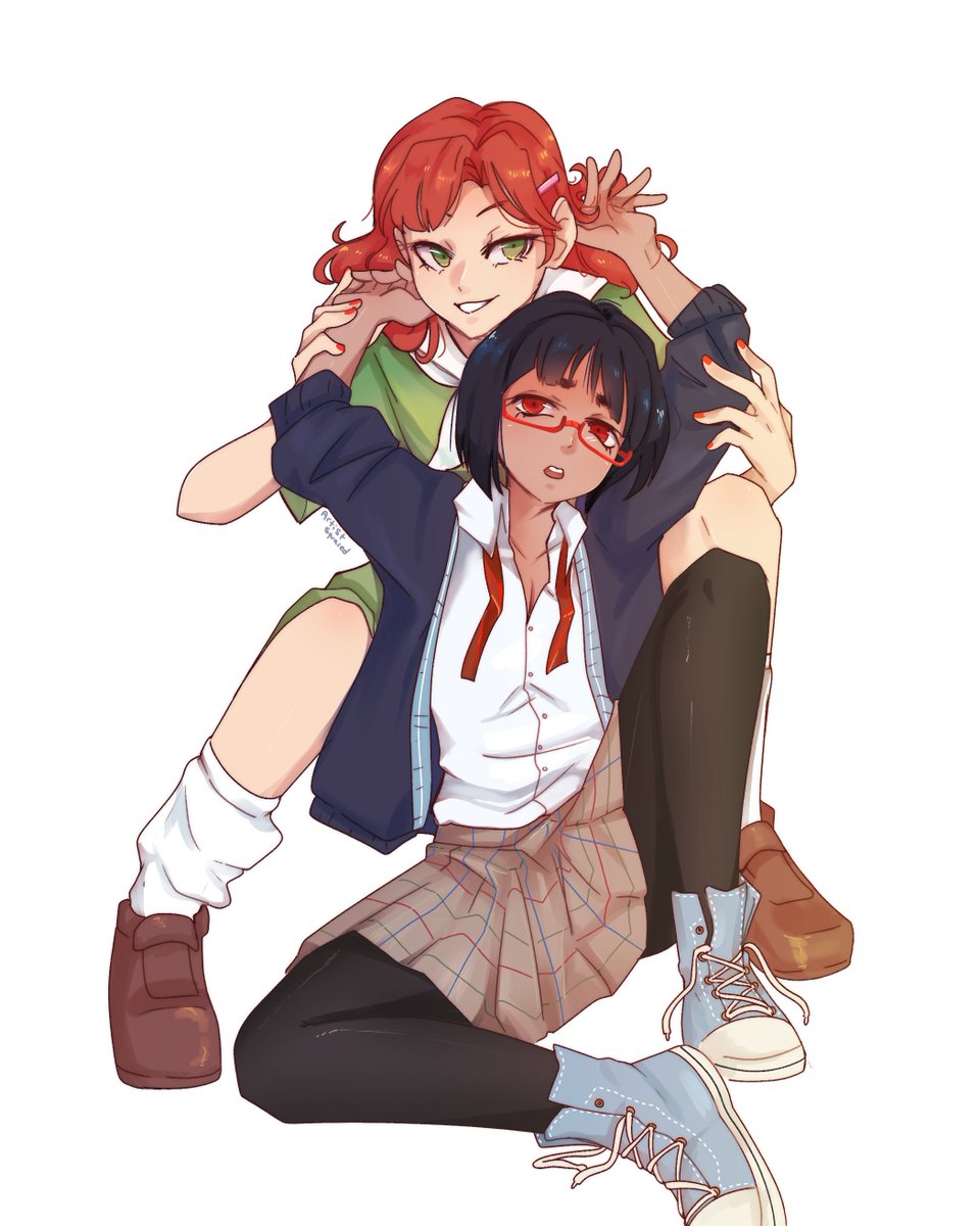 Artistsquared's tweet photo. Drew the girls based on a pose I saw on YouTube
#bandmates #oc #ocart https://t.co/dmY4trFoQ5