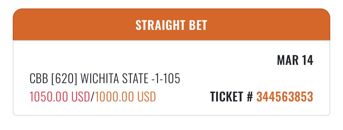 systemsports1's tweet photo. Wichita State -1 -105 [1]💰 https://t.co/sFWuvx1k0u