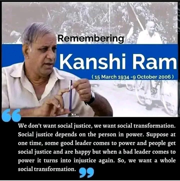 dhamma_universe's tweet photo. Paying Homage to #Manyawar Kanshiram ji on his 92nd birth anniversary https://t.co/TtHvtWYlef