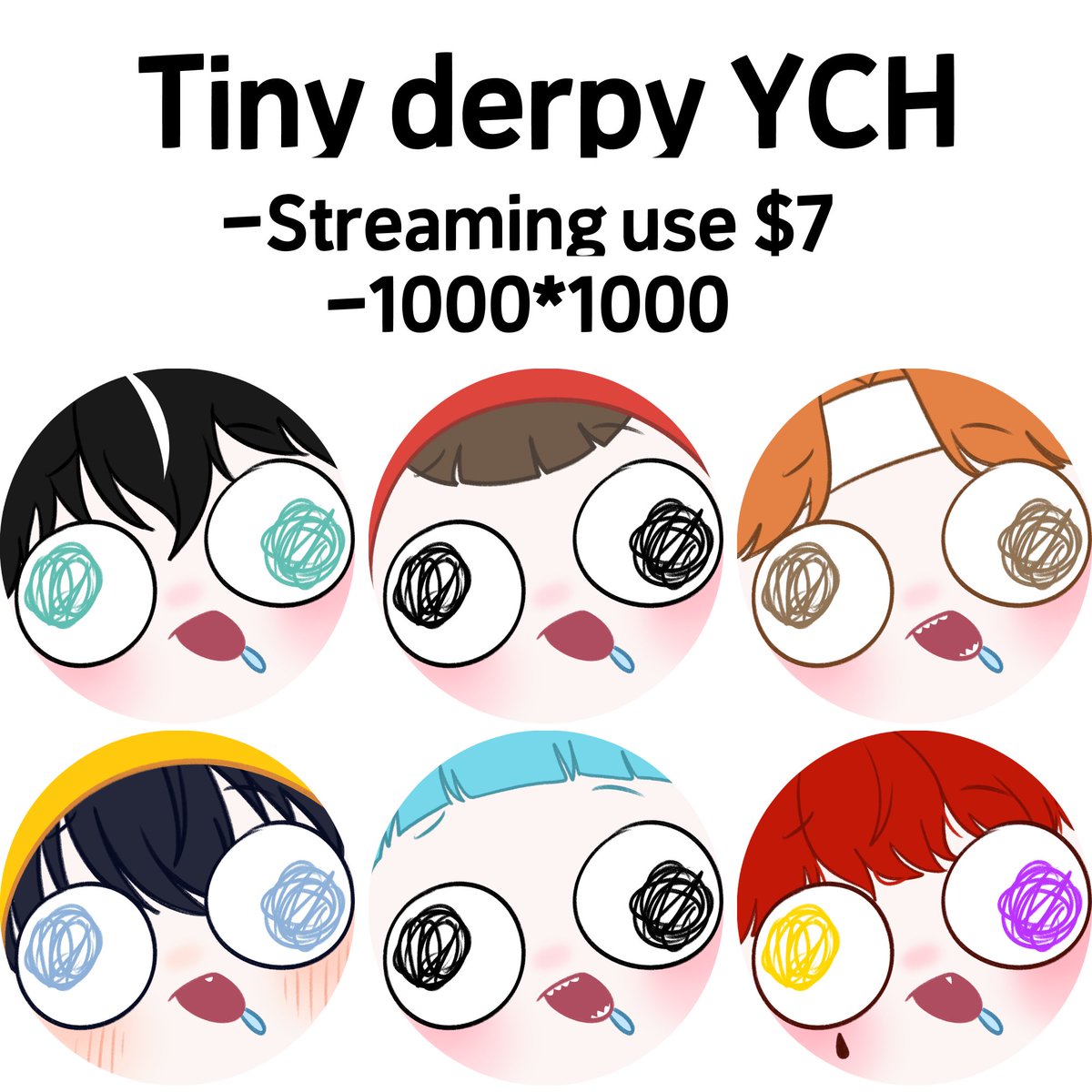 🤪개망충해 프사 고정틀

💰방송용 0.4

⚠️무컨펌, 수정불가능, 너무 밝은눈은 톤다운됨

📢공지사항 및 타입 - ahnjay.notion.site
📩신청 [노션에서 양식 확인/작성해연락주세요]
- open.kakao.com/me/ahnjay

-

🤪 Tiny derpy Profile YCH

💰 Streaming use: $7

⚠️ No confirmation, no