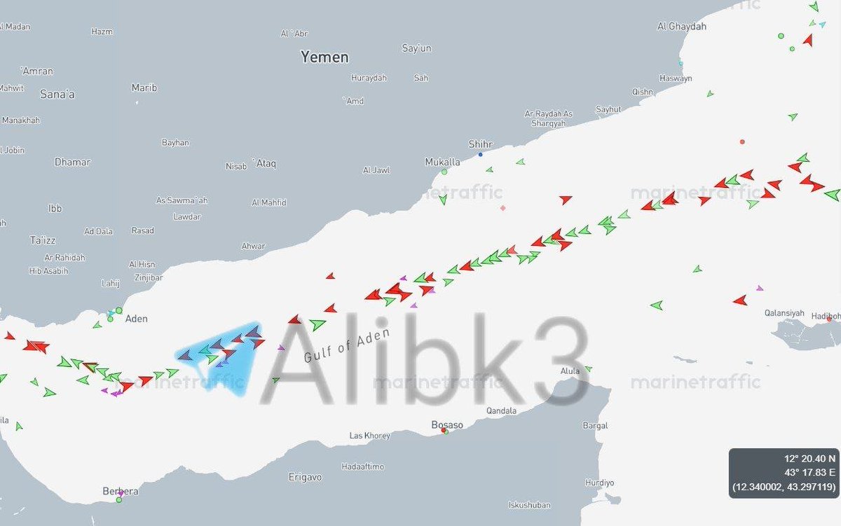 المفروض مصر تشكر إيران واليمن علي المشهد دا ...
طابور طويل غير مسبوق من السفن والناقلات لا يتوقف عن العبور في قناة السويس عبوراً من باب المندب.
بس طبعاً المصريين ولا حاسين بالكلام دا ، لأن الفلوس دي كلها مش بنشوف منها حاجه .. قناة السويس لو جابث 100 مليار في اليوم ، مش هايزيد
