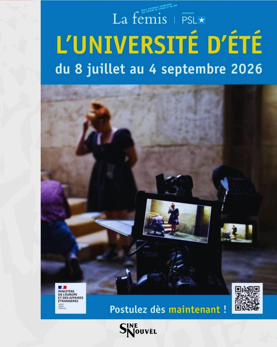 sinenouvel's tweet photo. Moins de 27 ans et passionné de cinéma ? 🎬
SineNouvèl organise un coaching gratuit pour aider les jeunes cinéastes haïtiens à préparer leur candidature à l’Université d’Été de La Fémis.
📅 18 mars | ⚠️ 20 places seulement.
#SineNouvèl #CinemaHaitien #Haiti https://t.co/mATxb4kACX