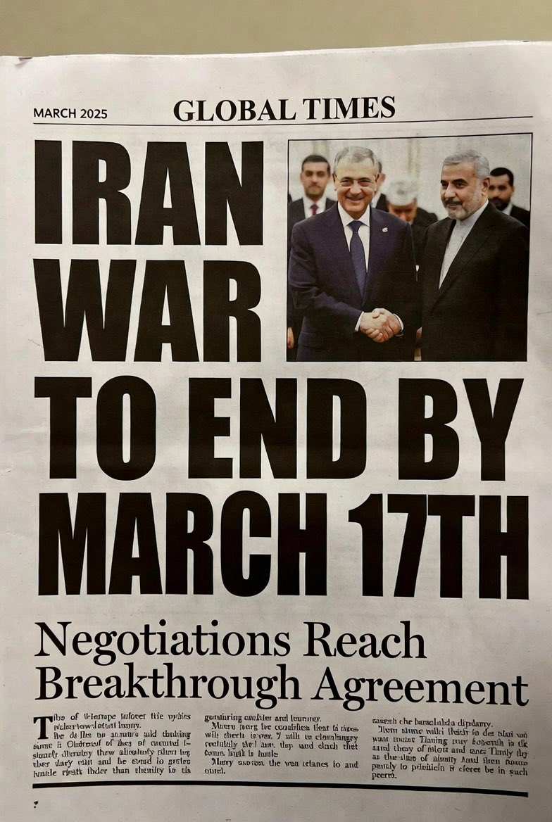 Samthecrypto's tweet photo. @realDonaldTrump will announce #IranWar of ramp by march 17th and claim victory without achieving the war goal! #iran #middleeast #Dubaï #qatar #oman #uae https://t.co/FeNPxMdDyn