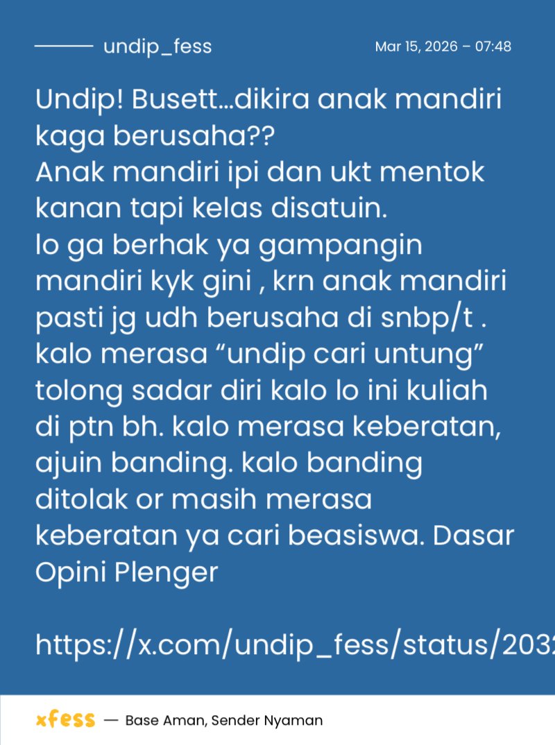 UNDIP MENFESS tweet media