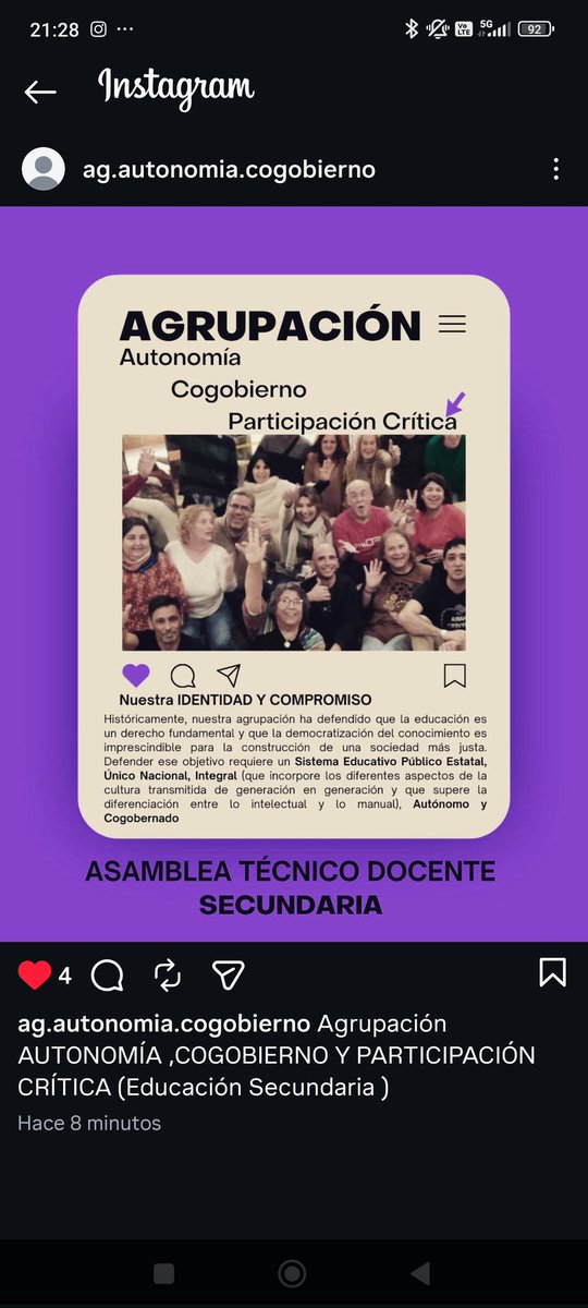 Agrup. Pedag. AUTONOMÍA COGOBIERNO PARTICIPACIÓN tweet media