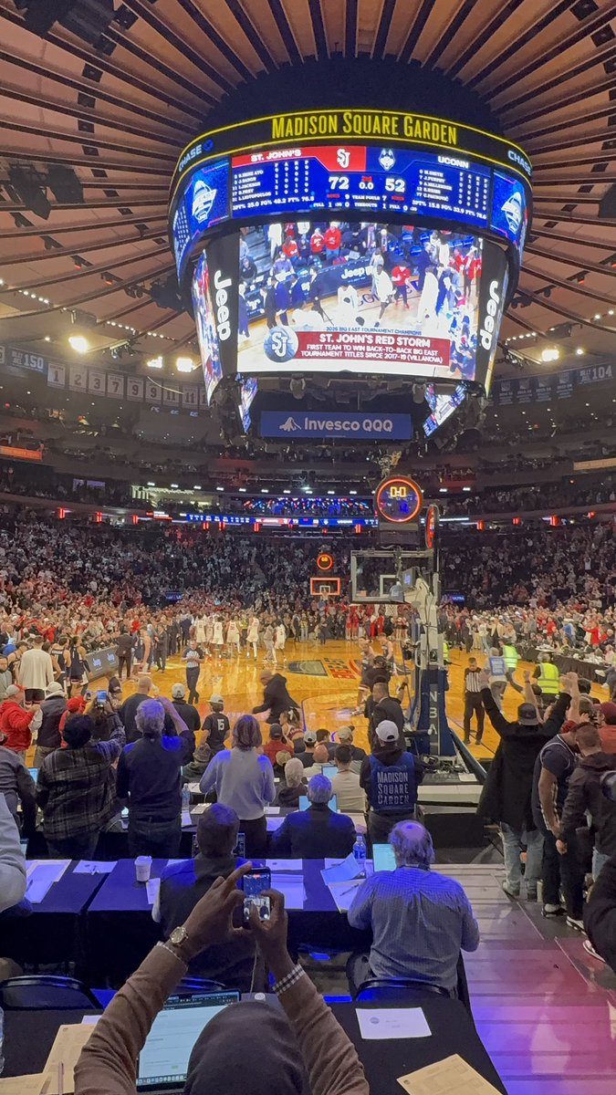 SJUDave's tweet photo. Final in NYC!!

St. John’s wins!!

They are back to back Big East Tournament Champions!!!! #sjubb https://t.co/HEZZK4vYwC