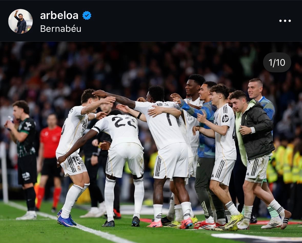 MadridXtra's tweet photo. 🤍 Álvaro Arbeloa on IG: “What a night! Proud and very happy of this TEAM.” https://t.co/kYGmAsmQob