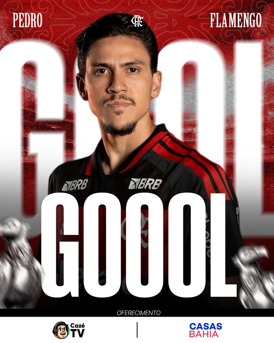 CazeTVOficial's tweet photo. O FLAMENGO NÃO PARAAAA!!! PEDRO MARCA O TERCEIRO PARA O RUBRO-NEGRO NO INÍCIO DO SEGUNDO TEMPO!!! 🔴⚫
#FLAxBOT https://t.co/dsGY6Kid2r