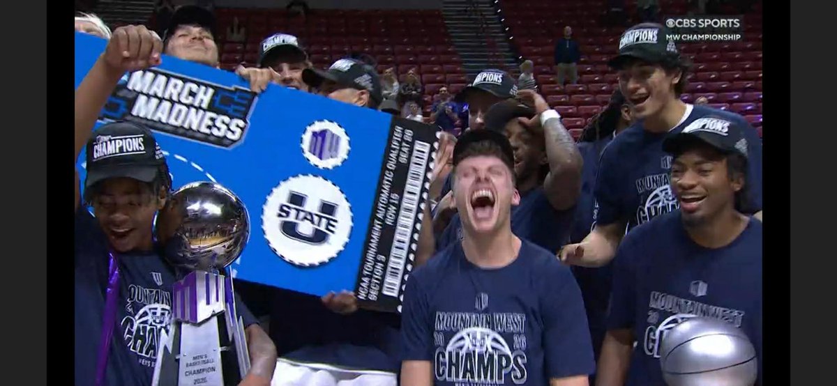 SirMimzy's tweet photo. @USUBasketball Let’s Go Aggies!!! What a statement tournament!! Even sweeter by beating the Aztecs in the championship. 😎
Let’s go dancing!! 
#AggiesAllTheWay https://t.co/anYInT2w0L