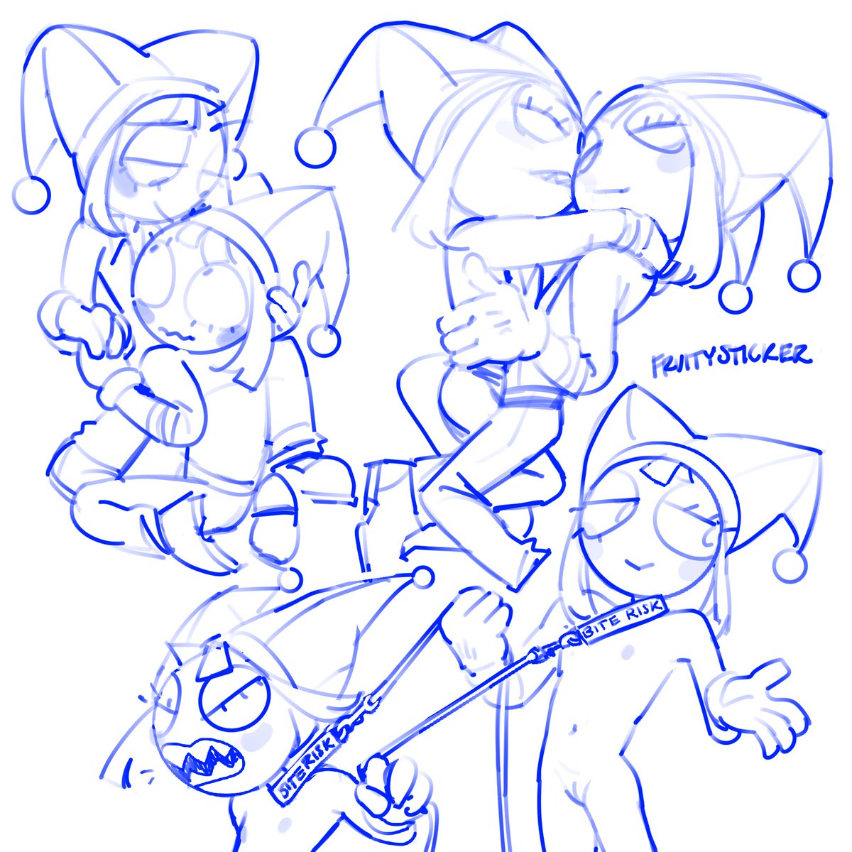 fruitysticker's tweet photo. i got told it’s #selfjest day, so, of course #tadcnsfw #genitalcircus https://t.co/DgYRLm7O1N