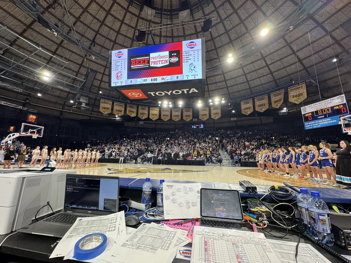 kyleriley's tweet photo. State B GBB: It’s Championship Time! 22-4 Malta takes on 25-0 Baker at the Brick Breeden Fieldhouse for the State B title. Join Chet Layman and me for all the action on the #NFHSNetwork. #mtscores https://t.co/QjqH5deWL5