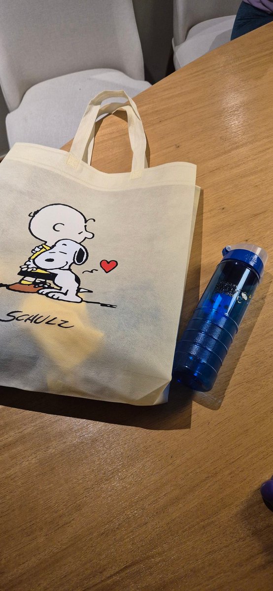 EstefaniaPinzo4's tweet photo. @snoopyfunruncol Publicidad engañosa; el totebag no es de tela  el termo es de plástico ordinario...las camisetas diminutas y de un solo color, no como el que pedimos y pagamos casi 200 mil. No entregaron el kit del perrito @sicsuper para su conocimiento https://t.co/qsjggzC40y
