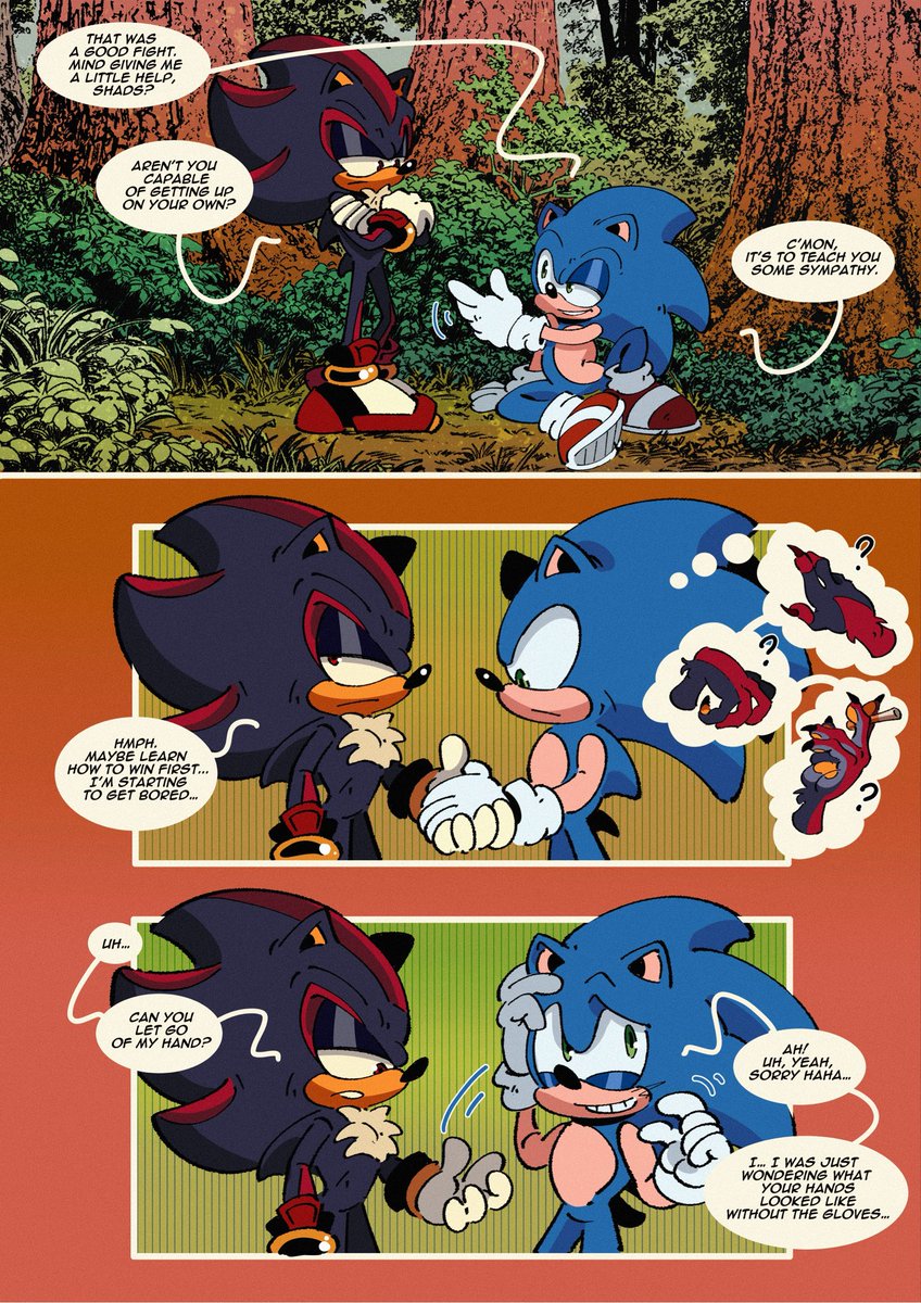 LiloLilouti's tweet photo. Sonic, what kind of comparison is that?

#sonic
#shadow 
#sonadow https://t.co/7r4OAhrRkO