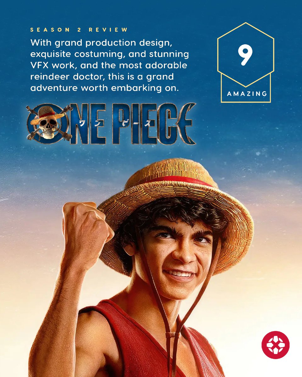 One Piece Season 2 continues to defy expectations by proving the manga’s cartoony world can work in live action.

Our review: bit.ly/4b2dztJ