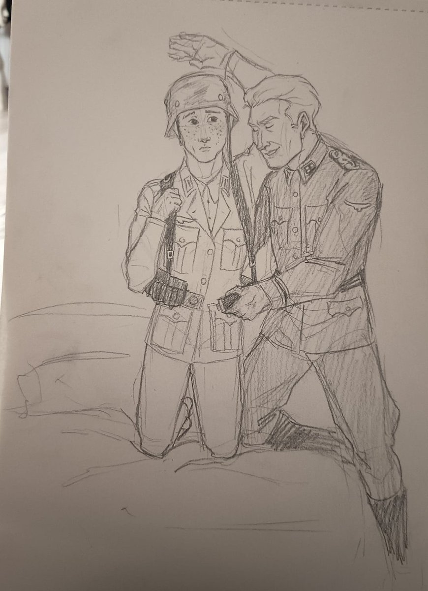 Soldat_b0y's tweet photo. Dawg Unc Kreider when is it my turn with my boy Hans💔 #oc #ww2 #hisory https://t.co/rEpno9W94N