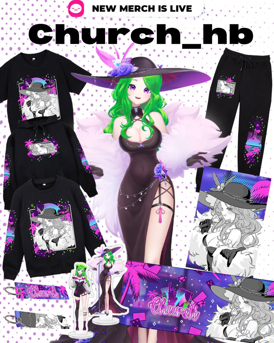 Church_hb's tweet photo. ✨ CHURCH MERCH ✨
It's finally happening!!!!!!!!!

@shopuwumarket and I have collabed to bring you a merch line that really embodies the vibe of the Lo-Fight Casino!

Shop the full collection here: https://t.co/Q2lnHFbOJy

#uwumarket🌴#merch🌴#vtuber🌴#vtubermerch🌴#churchmerch https://t.co/JNTJo9ksvX