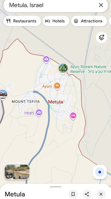 ferozwala's tweet photo. #Breaking
🚨Sirens sound in the settlement of "Metula" in northern occupied Palestine.
#IRGC #Iran
@qudsn
https://t.co/UB2kQQ3dXS
📹Footage appears to show the location burning following the latest missile strike, as emergency crews respond to multiple impact and debris sites.