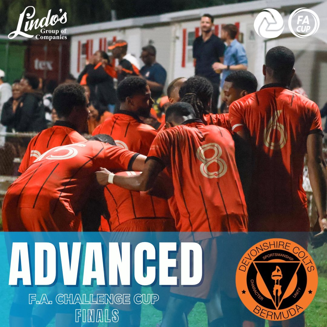 BermudaFA's tweet photo. COLTS SECURE A ONE WAY TICKET TO THE FA CUP 2026 FINAL.💪🏽🏆⚽️

#BermudaFA #FACupChallenge #BermudaFootball #RoadToGlory #SemiFinals https://t.co/4qBkrdZJ0C