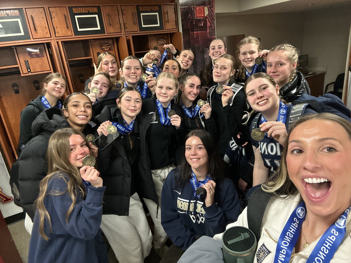 Laurabatt4's tweet photo. Congratulations to Providence Academy for winning State 2A, someone in this picture is just as excited as the players in winning a Gold Medal!! Congratulations Coach Batt in assisting in coach this amazing group! https://t.co/1yrn5InGmR