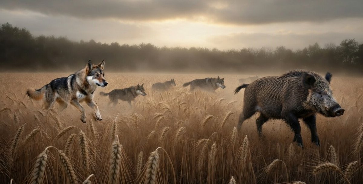 I seen a vision of Wolves and wild swine running among the field of wheat.