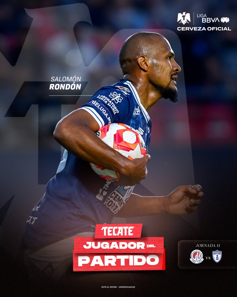 LigaBBVAMX's tweet photo. ¡Llegó el Rey, el que sabe dentro del área! ✨
@salorondon23 estaba en el momento y lugar exactos para marcar el gol del empate y darle un punto a su equipo. Esta noche se va a casa como el #TecateJugadorDelPartido. 🔥
#TecatePorTi | @CervezaTecate | #ADSLPAC https://t.co/CaMk6TJhGw