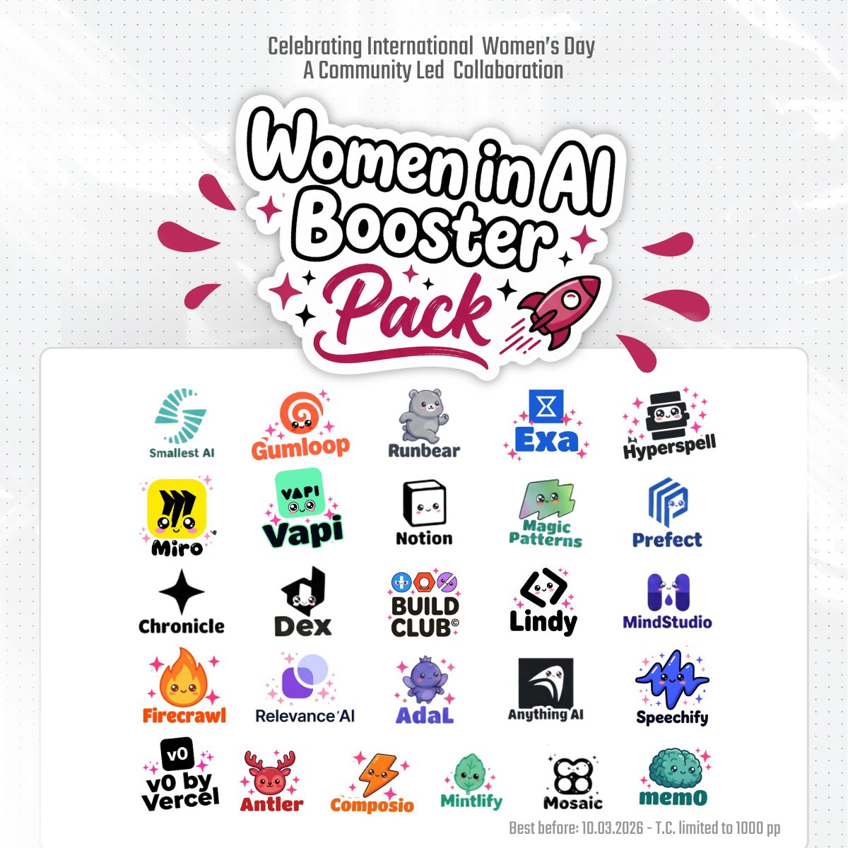AyaNeXus_'s tweet photo. كنت بقلب على لينكد ان ولاقيت حاجة اسمها 
Women Who Build AI Pack 💗

مميزاتها:
$10K+ in AI credits from 26+ leading companies (Notion, v0, Firecrawl, Gumloop, and more) + AI training workshops + mentorship. Free for women in AI.

جربوا تقدموا من هنا:
https://t.co/2PG7agSHLp https://t.co/JGuiXIlU7r