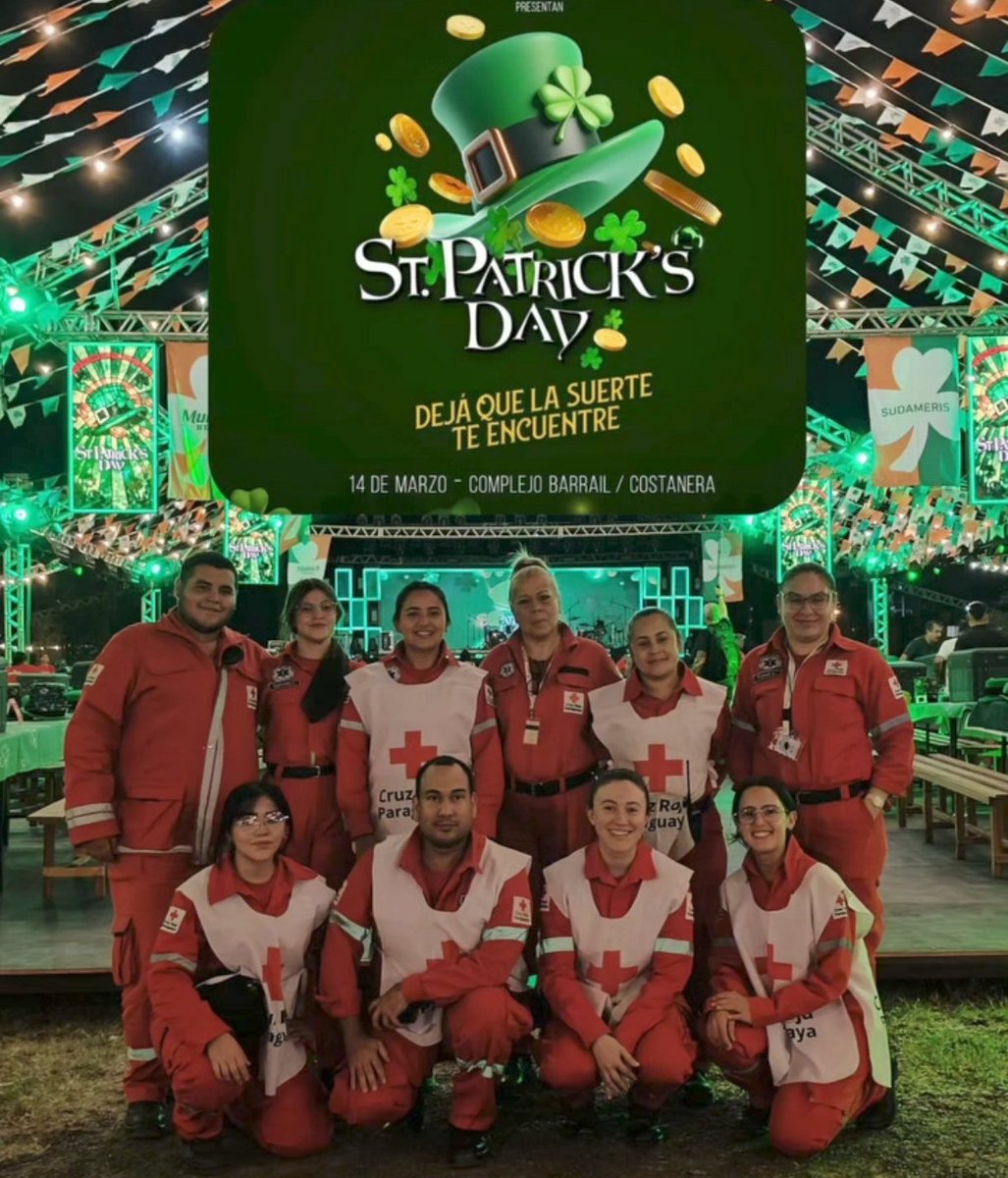 cruzroja_asu's tweet photo. Estamos en el Complejo Barrail, en la cobertura del evento Dt. Patrick's Day @teletorpedo https://t.co/6Iu0wmtsV1