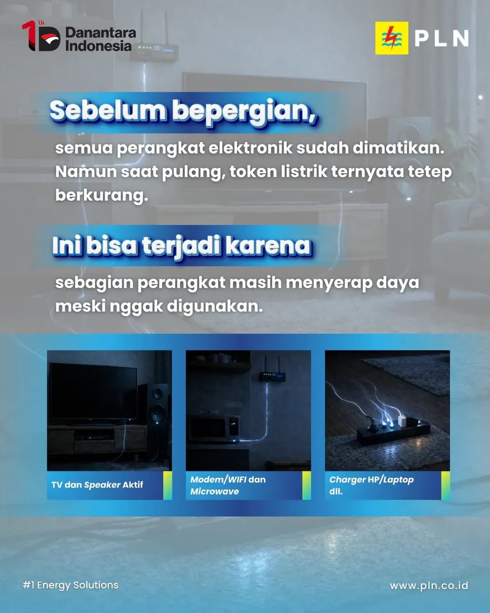 arunadeepaf's tweet photo. Terkadang, di rumah, kita merasa sudah mematikan semua peralatan elektronik tapi token listrik tetap berkurang.. kenapa ya?

Yuk kenali lebih lanjut agar kita sama-sama paham, Electrizen

#PLNUntukSemua #PLNUntukIndonesia #InfoListrikPLN https://t.co/GyzFthp8CP