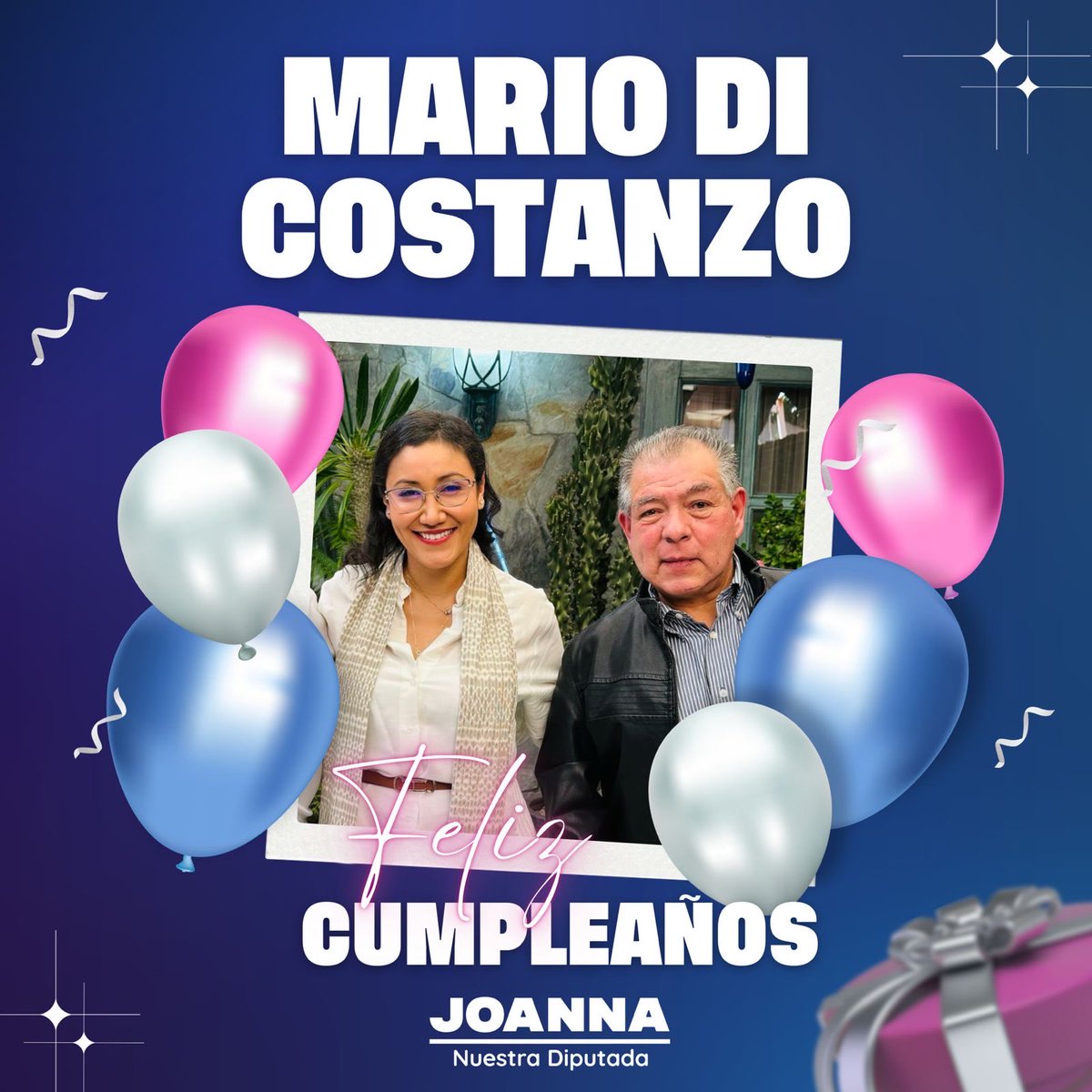 joannaftorres's tweet photo. Muchas felicidades, querido amigo @mario_dico50.
Deseo que tengas un gran día en compañía de tu familia. Te mando un abrazo con afecto y mis mejores deseos siempre. ¡Feliz cumpleaños! 🎂 https://t.co/p4j5Dfs0zR