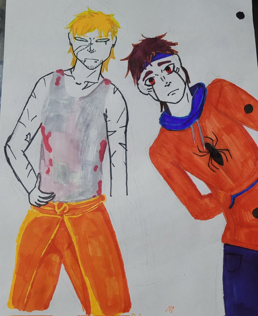 RewrittenDash's tweet photo. Minha tentativa de tentar desenhar #obsesseduo mas acabou virando #devotionduo + eu nรฃo sabendo pintar cabelo loiro escuro | #guapoduo #guapoduofanart https://t.co/bLmNq5VhhW